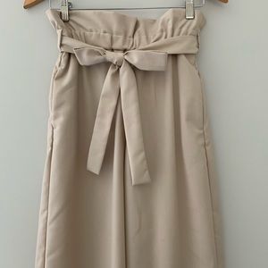 ZARA | WIDE LEG TROUSERS (Beige)